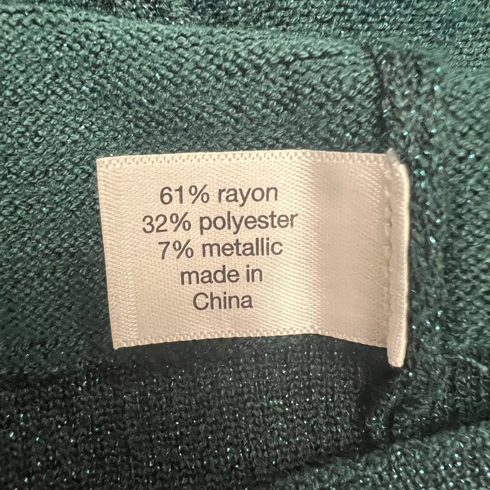 Lane Bryant Classic Tie-Front Shine Cardigan - jewel green - size 26/28 - Picture 8 of 9